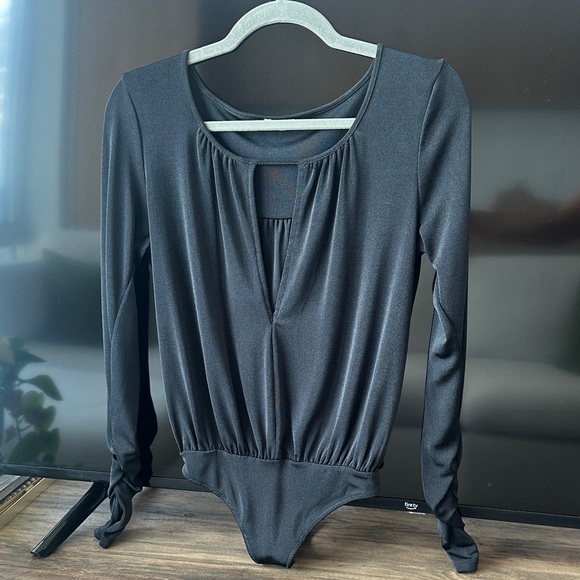Free People Black Long Sleeve Bodysuit - Picture 1 of 1